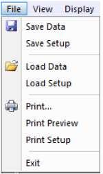 Pod položkou Print můžete připravit tiskárnu k tisku aktuálního průběhu. 2.