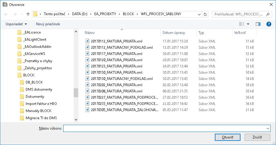 Výběr souborů je nutno potvrdit tlačítkem Otevřít a následně OK.