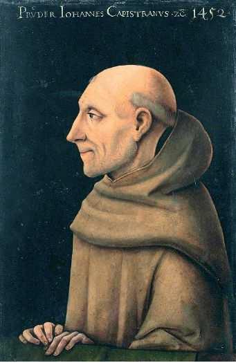 Z CÍRKEVNÍHO KALENDÁŘE Sv. Jan Kapistránský, 23. října Thoman Burgkmair, Jan Kapistrán, konec 15. století Narodil se roku 1385 v neapolském Capestranu.