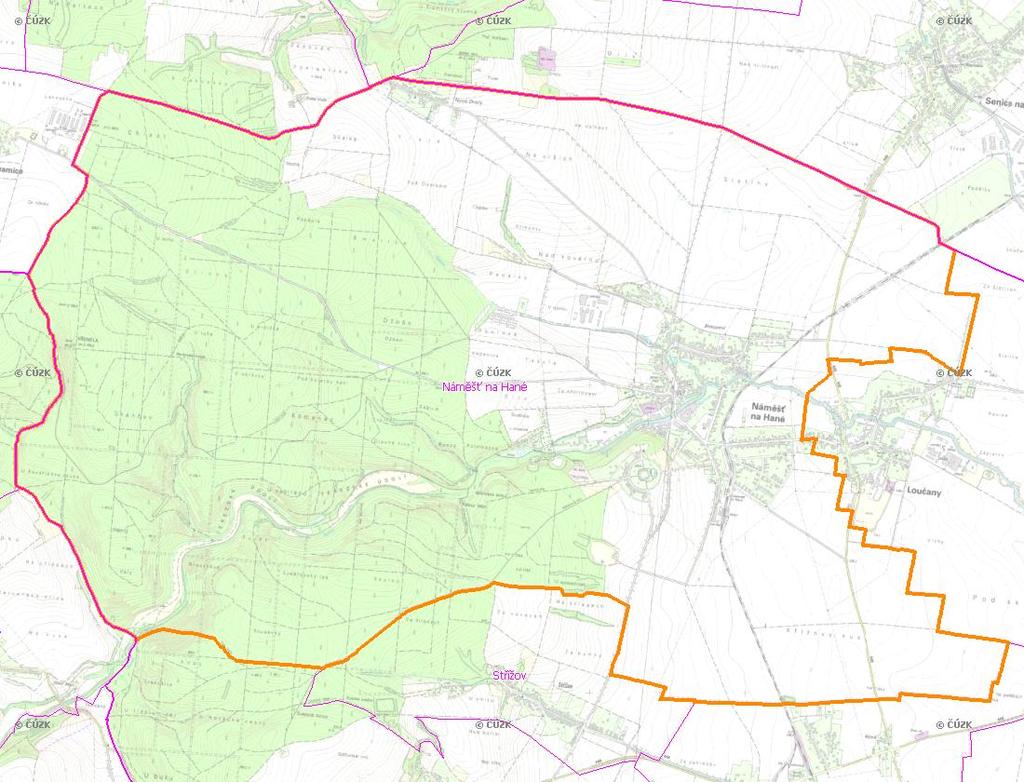 A. NÁZEV OBCE Název části obce (ZSJ): Náměšť na Hané Mapa A: Území obce Přehledová