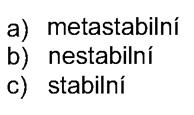 Termodynamický stav stabilní, metastabilní, nestabilní Energie rovnovážných a