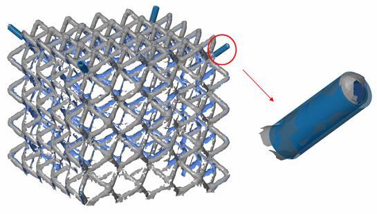 Výpočet s reálnou geometrií Výpočet se zjednodušenou geometrií Vytvoření materiálového