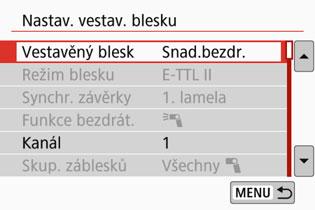 Snadné fotografování s bezdrátovým bleskemn Plně automatické fotografování s více externími blesky Speedlite Můžete mít více vedlejších jednotek, které emitují záblesky, jako kdyby se jednalo o