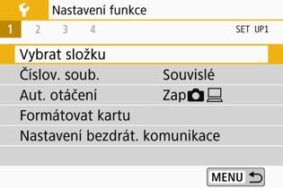 Praktické funkce 3 Vytvoření a výběr složky Můžete podle vlastních potřeb vytvořit nebo vybrat složku, do níž chcete zachycené snímky uložit.