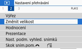 S Změna velikosti snímků typu JPEG Můžete změnit velikost snímku typu JPEG, aby se snížil počet pixelů, a poté jej uložit jako nový snímek.
