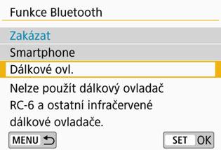 Párování 1 2 Vyberte [Nastavení bezdrát. komunikace]. Na kartě [51] vyberte položku [Nastavení bezdrát. komunikace] astiskněte tlačítko <0>. Vyberte možnost [Funkce Bluetooth].