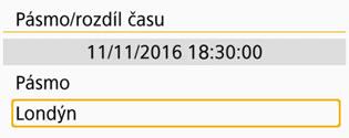 3 Nastavení data, času a pásma Stiskněte ještě jednou tlačítko <0>. 46 4 Stisknutím tlačítek <W> <X> vyberte časové pásmo a stiskněte tlačítko <0>.