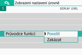 3 Nastavení citlivosti obrazovky displeje Průvodce funkcí Pokud používáte rychlé ovládání nebo položky menu