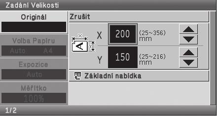 ČASTO KLADENÉ OTÁZKY Kopírování originálu nestandardní velikosti Níže je popsán postup kopírování pokladní účtenky nebo jiného originálu nestandardní velikosti.