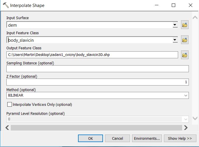 6) Vytvořit novou vrstvu 3D: a. Naimportivat si vrstvu DEM b. POZOR zapnout si v Customize/Extensions/ tak 3D analyst + Network Analyst + Spatial Analyst jinak to nepůjde c. A pak jak vytvořit vrstvu?