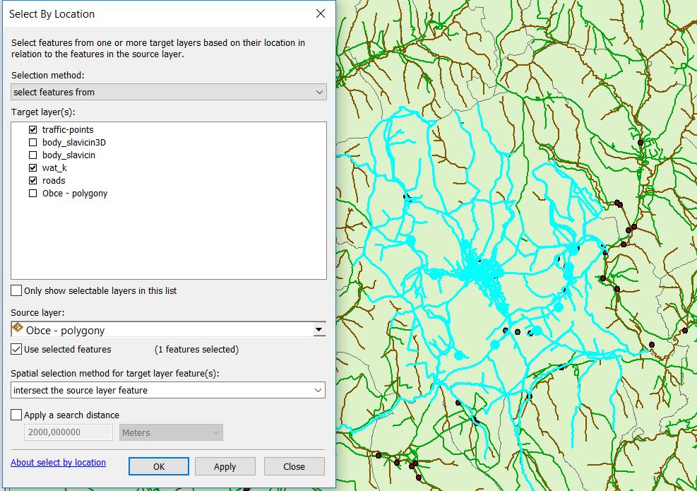 a. Vyexportovani do vlastnich shp Pravym na vrstvu kterou chci export (traffic, roads, wat) a po jedné Data/Export Data Tím si udělám 3 nové vrstvy a pojmenuju je tarffic_krov apod 10) Nahraju