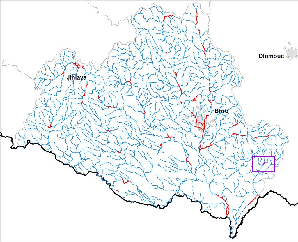 DOKUMENTACE OBLASTÍ S VÝZNAMNÝM POVODŇOVÝM RIZIKEM V OBLASTI POVODÍ MORAVY A V OBLASTI POVODÍ DYJE DÍLČÍ POVODÍ MORAVY KYJOVKA