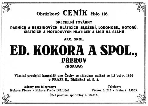 EDUARD KOKORA a spol. Eduard Kokora pocházel z Dřevohostic v bystřickém okresu.