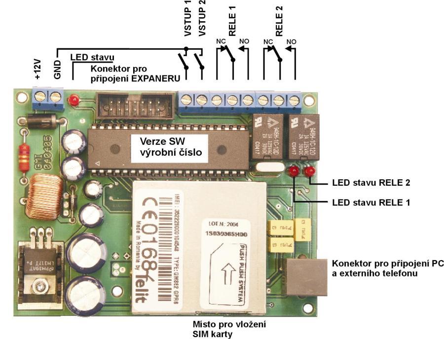 Pager VT 20 manuál II 1.0 Popis Pager VT20 je GSM modul s hlasovým kanálem, se 2 vstupy, 2 releovými výstupy (NO,NC) a komunikací mezi PCO a telefonním komunikátorem EZS.