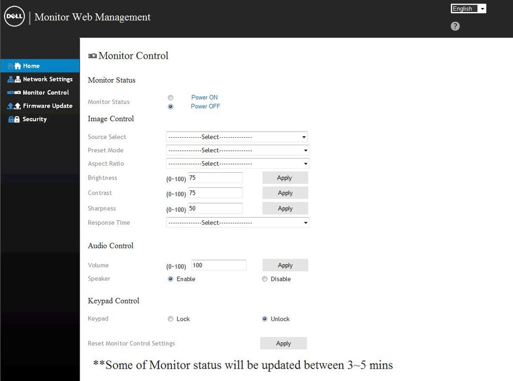 5. Kliknutím na Monitor Control (Ovládání monitoru)