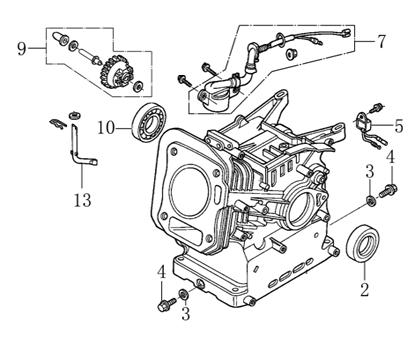 Position Part number Name 2 380650490-0001 Oil seal 25x41,25x6 3 380450514-0001 Washer 4 110260025-0001 Bolt M10x15 5 281890003-0001 Oil