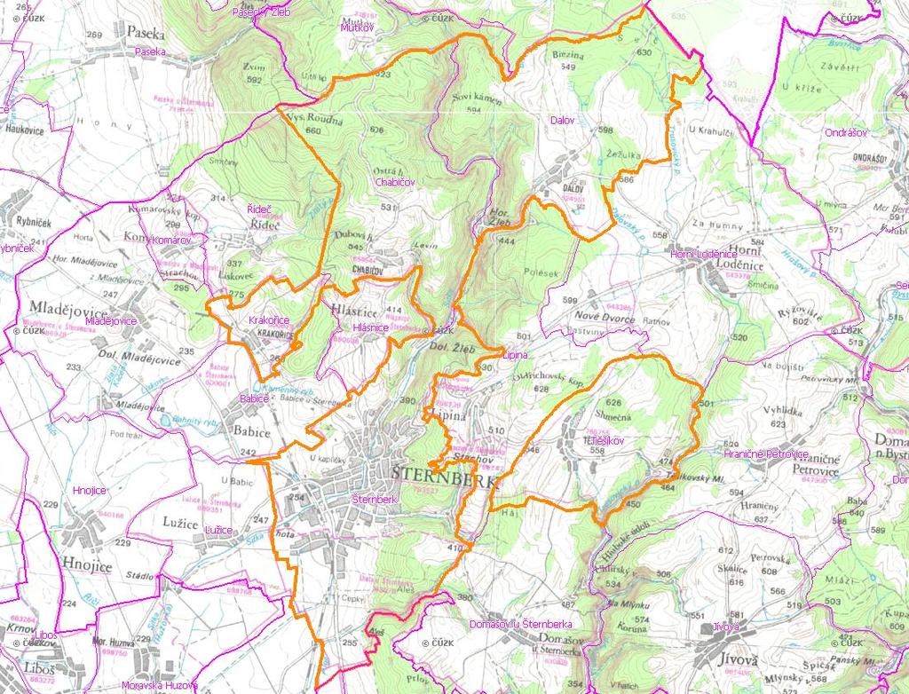 A. NÁZEV OBCE Název části obce (ZSJ): Krakořice Mapa A: Území obce Přehledová