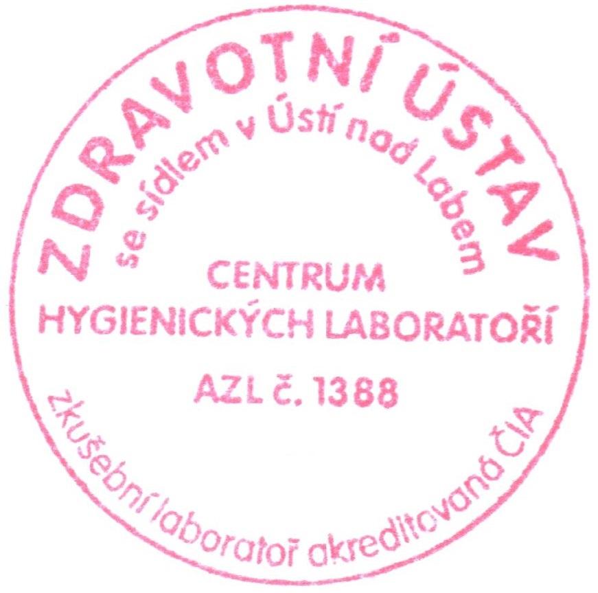 109 Upřesnění místa odběru : koupelna Název vzorku : K Matrice : pitná voda - veřejný vodovod Odběr provedl : Vráželová Ludmila Ing.