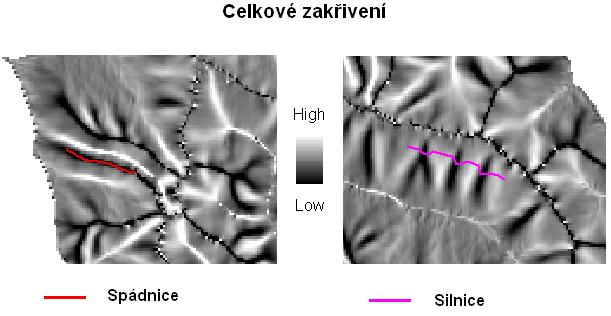 5.3. PŘÍPRAVA LINIÍ POZOROVÁNÍ Dále bylo zapotřebí stanovit a připravit testovací linie, ze kterých byla analýza viditelnosti prováděna. Linie byly zvoleny na základě morfometrických analýz.