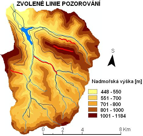 K získání těchto vertexů linií byla využita velice jednoduchá funkce Feature Vertices to Points.