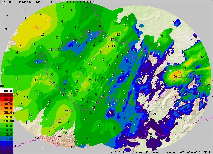 12 Denní sráţkové úhrny od 19.5.