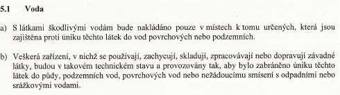 5. Podmínky zajišťující ochranu zdraví člověka, zvířat a