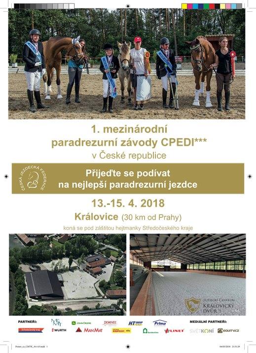 Sport První mezinárodní závody CPEDI3* Ve dnech 13.-15.dubna se v Královicích u Prahy uskuteční 1.