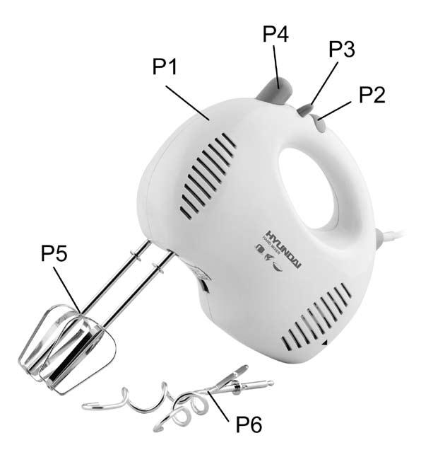 EN Do not continuously operate the mixer too long. The motor may overheat. For 1~5 Speed, continuously operate time must be less than 5 minutes.