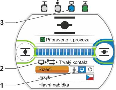 5 Nabídka Start Návod k obsluze 5 Nabídka Start 5.1.2 Řízení DÁLKOVĚ : V režimu DÁLKOVĚ probíhá řízení prostřednictvím automatizačního systému (řídicího stanoviště).