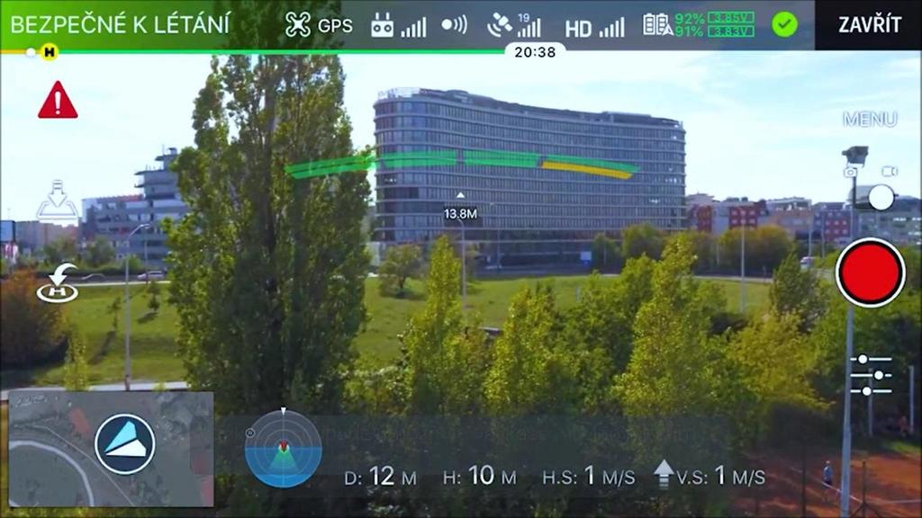 statických i dynamických dat Tvorba letových plánů Zobrazení omezení a pravidel pro