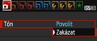 Praktické funkce 3 Vypnutí zvukové signalizace Můžete zabránit zvukové signalizaci při dosažení zaostření nebo během činnosti samospouště. Na kartě [z1] vyberte položku [Tón] a stiskněte tlačítko <0>.
