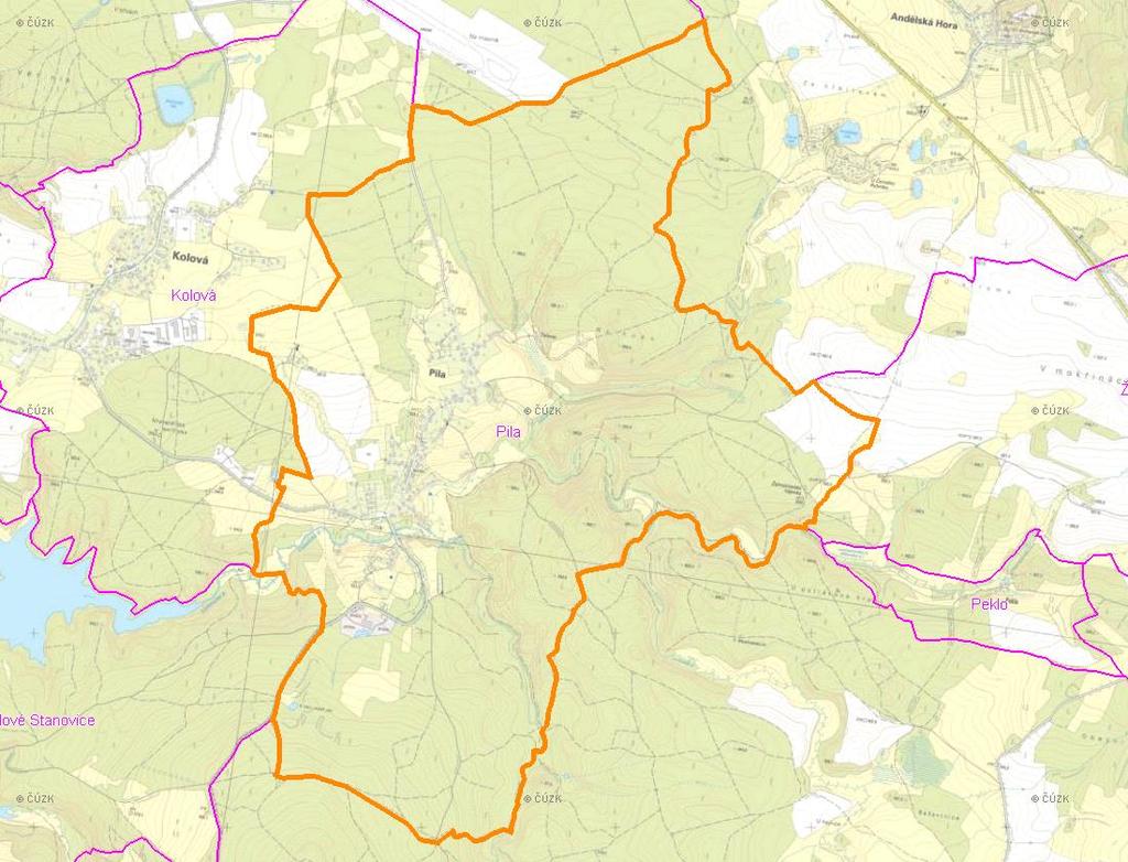 (karta obce: CZ41_51_1) A. NÁZEV OBCE Název části obce (ZSJ): Mapa A: Území obce Přehledová mapka Kód části obce PRVK: CZ41.343.413.