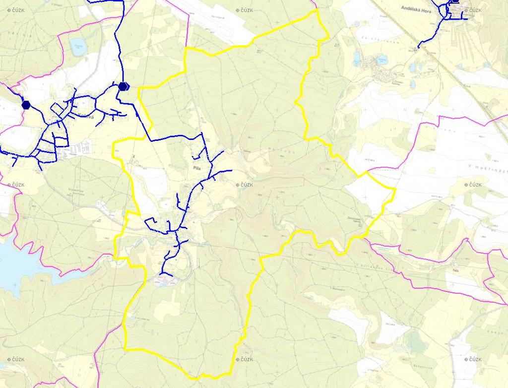 (karta obce: CZ41_51_1) D. VODOVODY D.1 POTŘEBA VODY Z BILANCE Základní parametry: Ozn.