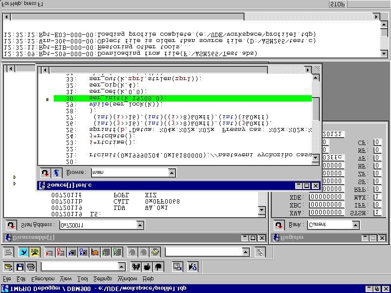 TOPAS 00 vývojové prostředí pro moduly CCPU s procesorem Toshiba Plnohodnotný ANSI C kompilátor (ISO/IC ) Assembler, linker, debugger Standardní knihovny, všechny datové typy Bohatá knihovní podpora