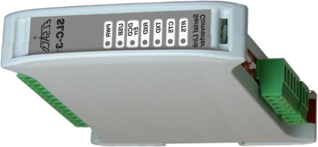 SLC-/ USB sériový převodník rozvaděčové provedení Převod a galvanické oddělení USB nebo RS- na RS-, RS-, RS-, smyčka 0 ma, M-Bus Šroubovací odnímatelné svorkovnice Napájení z USB nebo externí 0 0 V