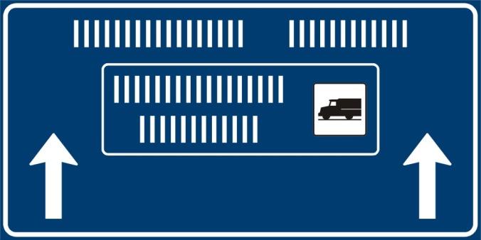 skupina cílů se společným dopravním omezením nebo platná jen pro určitý druh vozidel se na velkoplošné značce sdružuje do rámečku (obr.). 2.3.4.