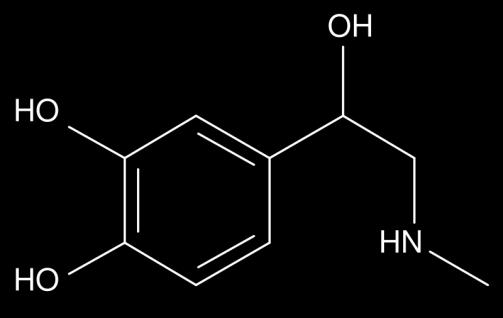 Polární / nepolární molekuly adrenalin (epinefrin) signální