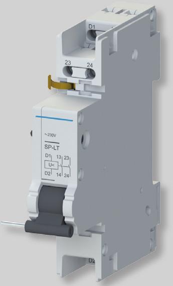 Napěťové spouště Příslušenství k: jističům: LTE, LTN, LVN proudovým chráničům: LFN, LFE proudovým chráničům s nadproudovou ochranou: OLI, OLE (montáž na OLI/OLE vyžaduje nástavec rukojeti OD-OL-NR01