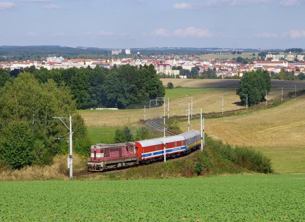 radiových sítí s lokomotivou ČD Cargo řady 742 v