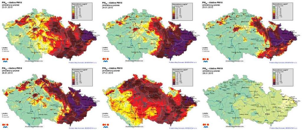 Smogová situace leden 2010