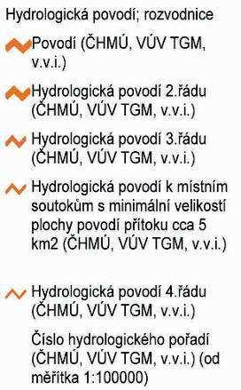 Všechny toky jsou ve správě Povodí Moravy, s.p. Do těchto toků je zaústěno několik drobných bezejmenných přítoků. Řeky Svratka, Jihlava a Šatava jsou dle př.č.1 Vyhlášky č. 178/ 2012 Sb.