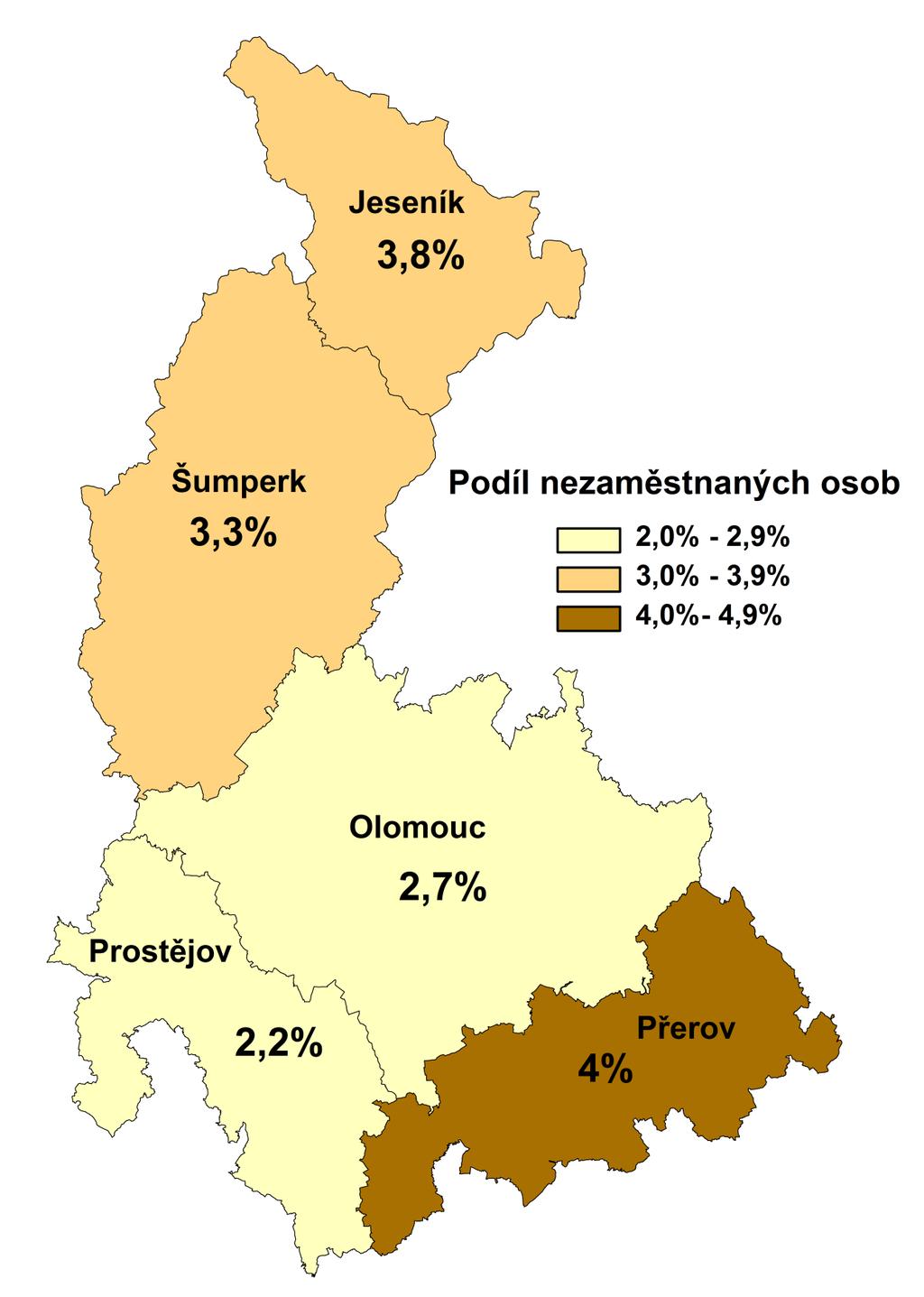 3. MAPA - Podíl nezaměstnaných