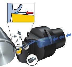 Zvýšení efektivity obrábění kovů díky spojce Coromant Capto Systém CoroTurn HP pro vysokotlaký přívod řezné kapaliny Většina nových strojů má ve standardním