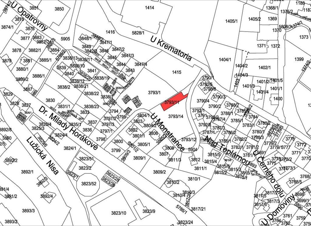 Návrh na změnu územního plánu č. 72/5 1.3. Č.j. / datum podání CJ MML 017335/13 ze dne 29.1.2013 Liberec Parcelní číslo 3793/11 ostatní plocha Další specifikace 3793/11= 443 m 2 Funkce dle platného ÚP plochy zemědělské výroby 2.