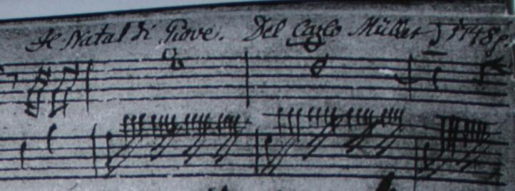 5. MÜLLEROVO ZHUDEBNĚNÍ Obecně ke zhudebnění Dle datace nad úvodní sinfonií pochází Müllerovo zhudebnění z roku 1748, po vzniku Metastasiova libreta a jeho prvního zhudebnění Giuseppem Bonnem.