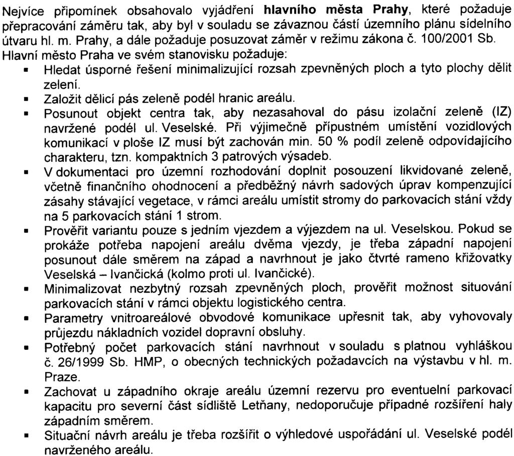 Souhrnné vvdoøádání DøiDomínek: Ke zveøejnìnému oznámení se vyjádøili:. Hlavní mìsto Praha. Mìstská èást Praha 18. Ministerstvo zdravotnictví. Odbor životního prostøedí MHMP. Odbor výstavby MHMP.