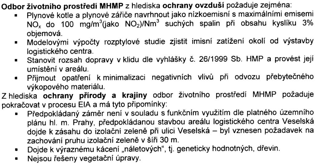 V další fázi projektové pøípravy zvážit možnost využití CZT. V dalších fázích zpracování dokumentace vìnovat pozornost složení navážek.