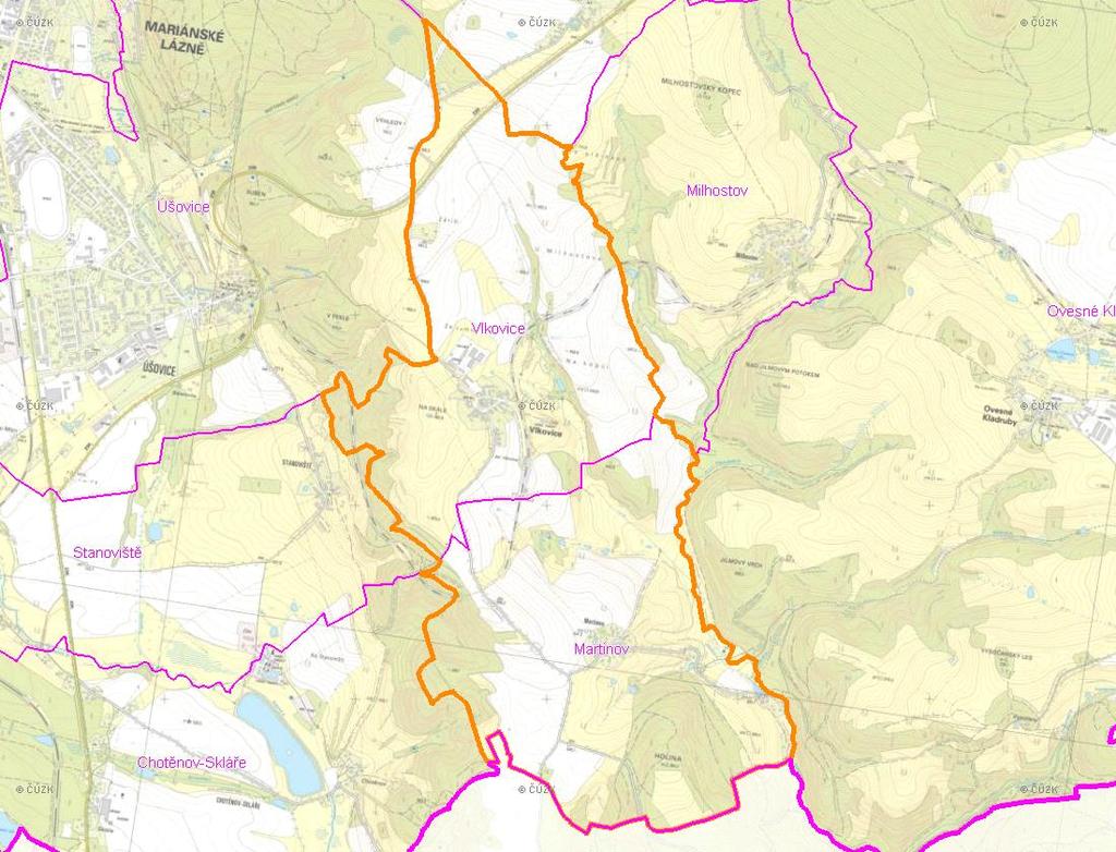 (karta obce: CZ41_87_1) A. NÁZEV OBCE Název části obce (ZSJ): Mapa A: Území obce Přehledová mapka Kód části obce PRVK: CZ41.342.415.