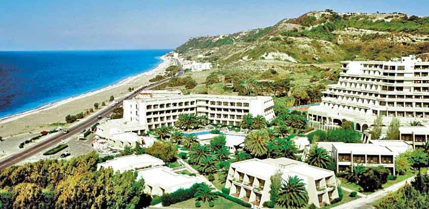 Hotel Mareblu Cosmopolitan Beach Resort **** Hotel situovaný v malebné zahradě, s kvalitními službami, v dosahu hlavního města Rhodos ocení především ti, kteří chtějí