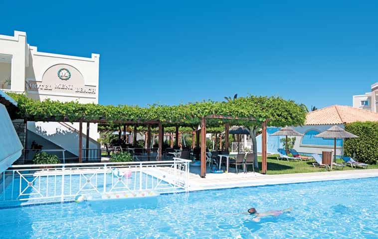 Hotel Meni Beach ***+ Příjemný rodinný hotel ideálně položený u jedné z nejkrásnějších pláží ostrova, pro klienty všech věkových
